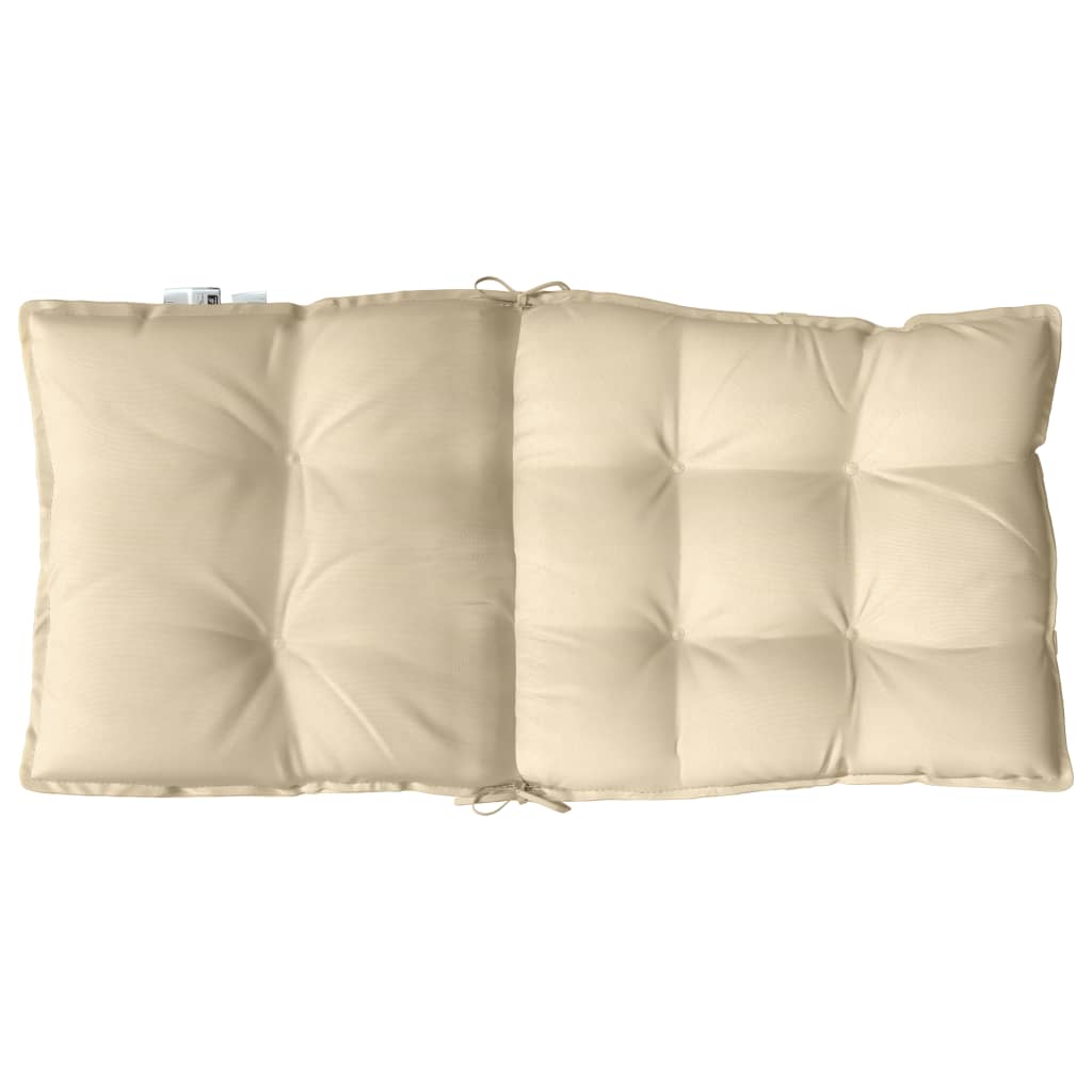 Coussins de chaise à dossier bas lot de 4 beige tissu oxford