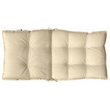 Coussins de chaise à dossier bas lot de 6 beige tissu oxford