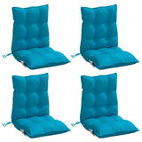 Coussins de chaise à dossier bas lot de 4 bleu clair