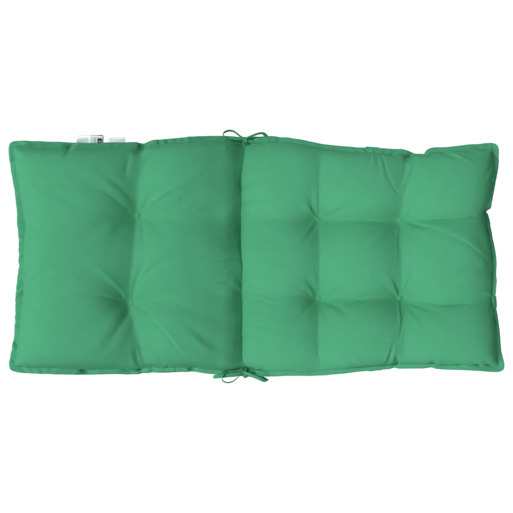 Coussins de chaise à dossier bas lot de 2 vert tissu oxford