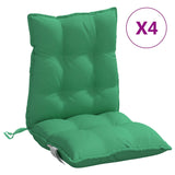 Coussins de chaise à dossier bas lot de 4 vert tissu oxford