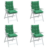 Coussins de chaise à dossier bas lot de 4 vert tissu oxford