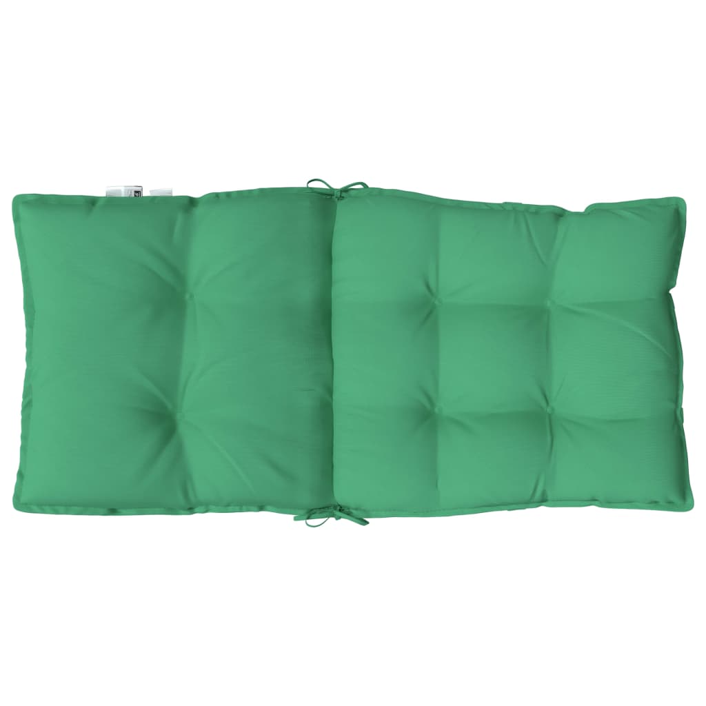 Coussins de chaise à dossier bas lot de 4 vert tissu oxford