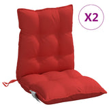 Coussins de chaise à dossier bas lot de 2 rouge tissu oxford