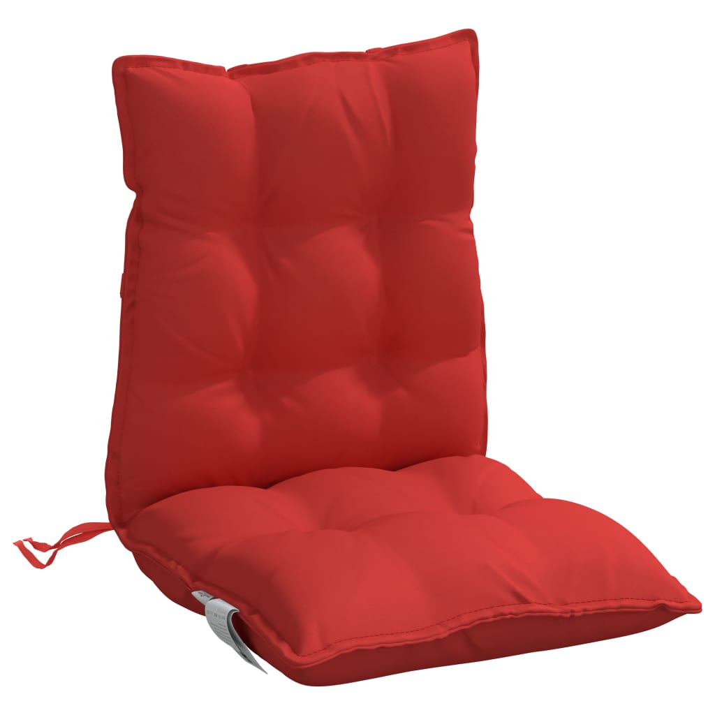 Coussins de chaise à dossier bas lot de 2 rouge tissu oxford