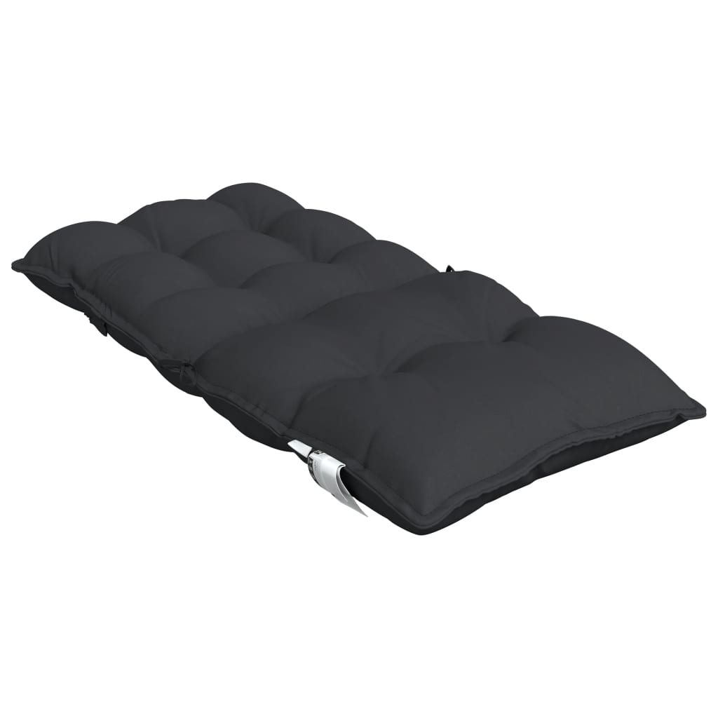 Coussins de chaise à dossier bas lot de 2 noir tissu oxford