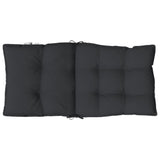 Coussins de chaise à dossier bas lot de 2 noir tissu oxford