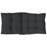 Coussins de chaise à dossier bas lot de 4 noir tissu oxford