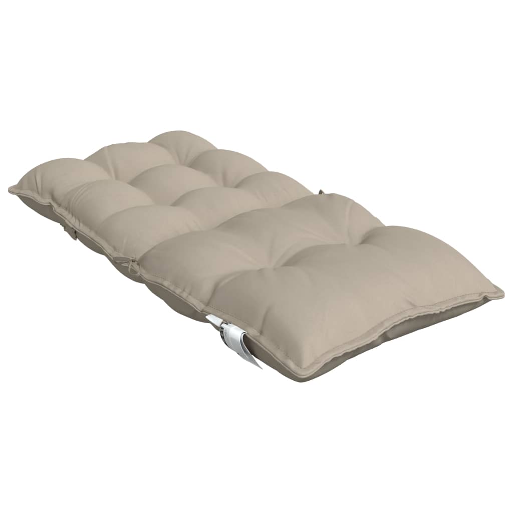 Coussins de chaise à dossier bas lot de 4 taupe tissu oxford