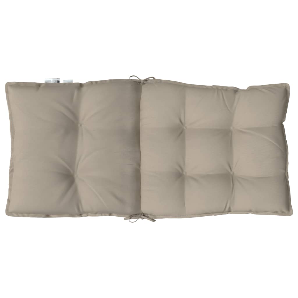 Coussins de chaise à dossier bas lot de 4 taupe tissu oxford