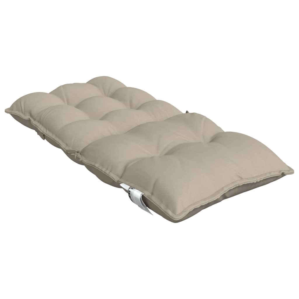 Coussins de chaise à dossier bas lot de 6 taupe tissu oxford