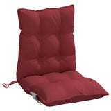 Coussins de chaise à dossier bas lot de 2 rouge bordeaux