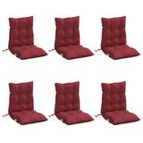 Coussins de chaise à dossier bas lot de 6 rouge bordeaux