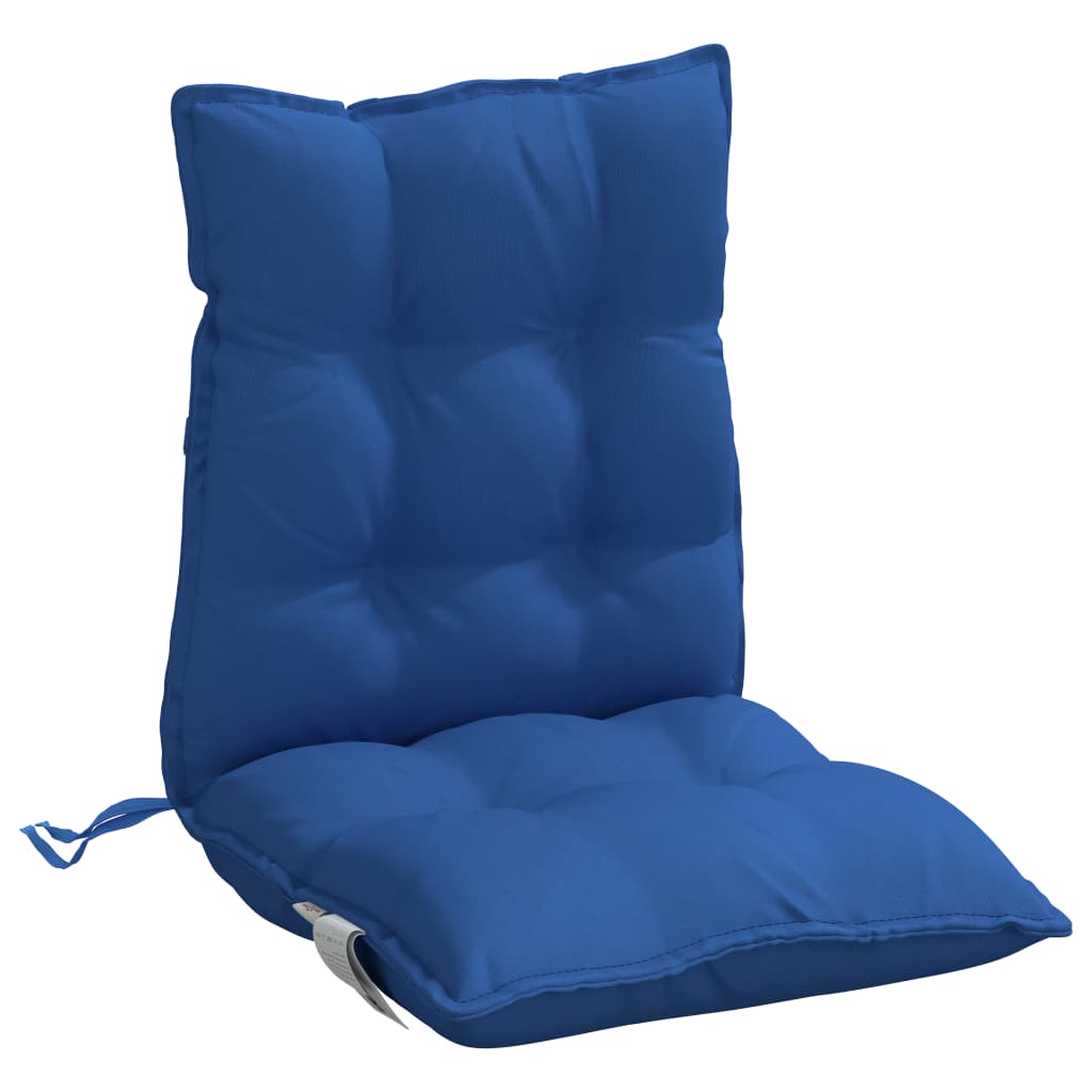 Coussins de chaise à dossier bas lot de 4 bleu royal