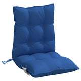 Low Back Chair Cushions Set of 4 Royal Blue