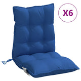 Coussins de chaise à dossier bas lot de 6 bleu royal