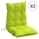 Coussins de chaise à dossier bas lot de 2 vert vif