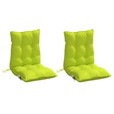 Coussins de chaise à dossier bas lot de 2 vert vif