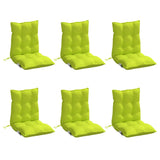 Coussins de chaise à dossier bas lot de 6 vert vif