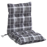 Coussins de chaise à dossier bas lot de 2 motif carreaux gris