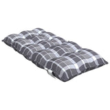 Coussins de chaise à dossier bas lot de 2 motif carreaux gris