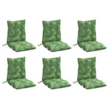 Coussins de chaise à dossier bas lot de 6 modèle de feuille