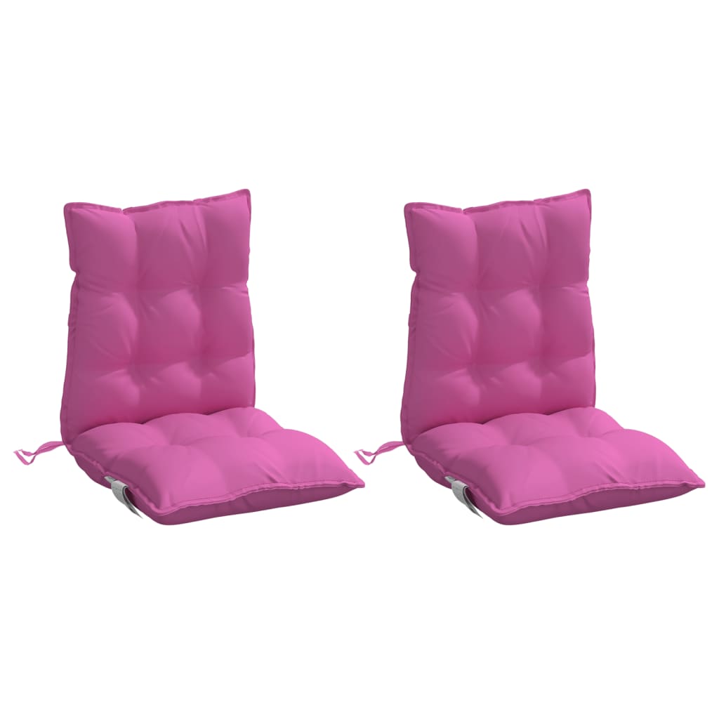 Coussins de chaise à dossier bas lot de 2 rose tissu oxford