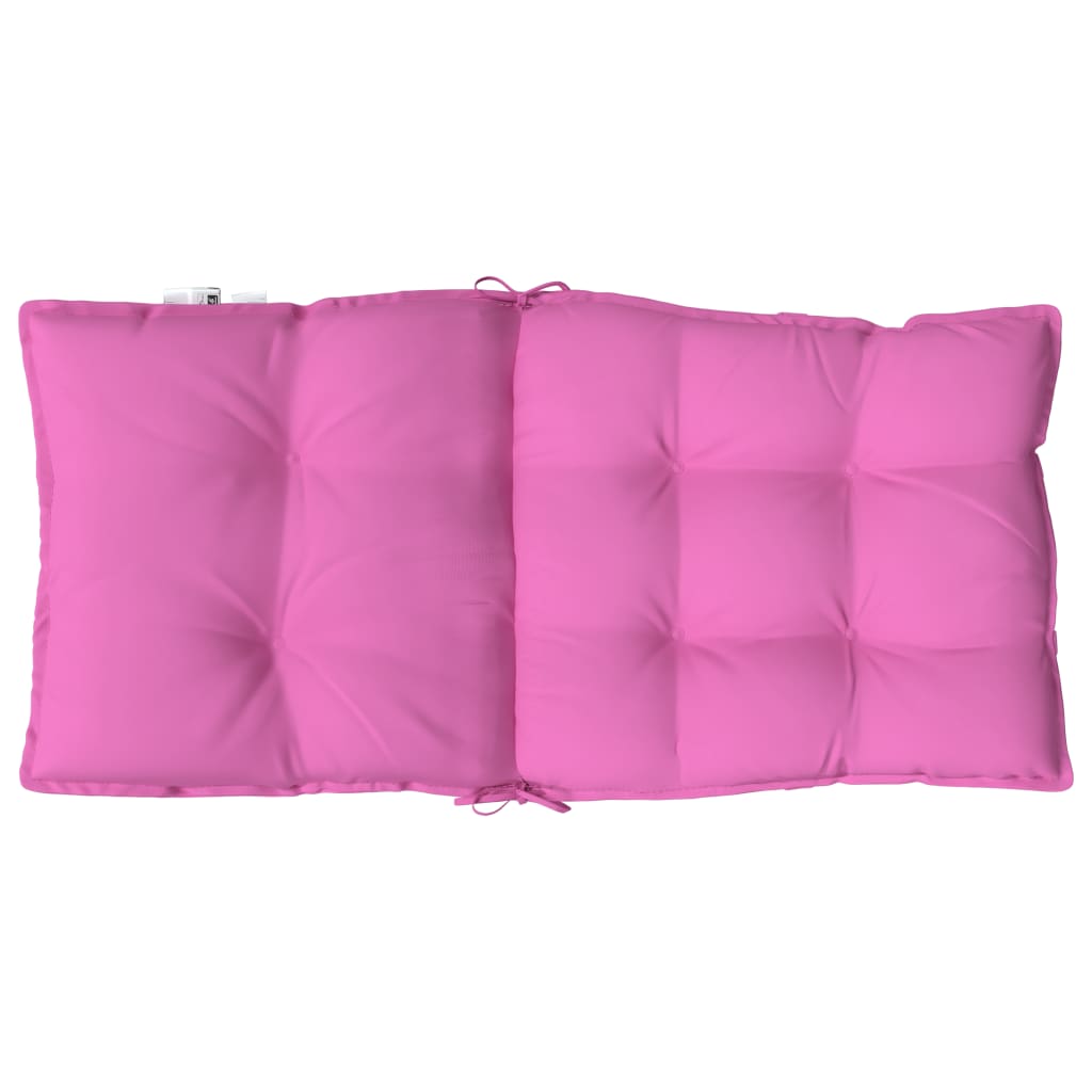 Coussins de chaise à dossier bas lot de 2 rose tissu oxford