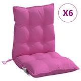 Coussins de chaise à dossier bas lot de 6 rose tissu oxford