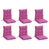 Coussins de chaise à dossier bas lot de 6 rose tissu oxford