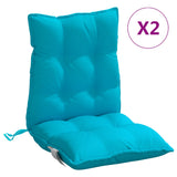 Coussins de chaise à dossier bas lot de 2 turquoise