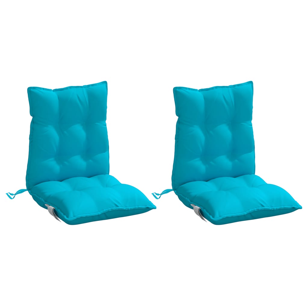 Coussins de chaise à dossier bas lot de 2 turquoise