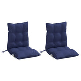 Coussins de chaise à dossier bas lot de 2 bleu marine