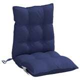 Coussins de chaise à dossier bas lot de 6 bleu marine