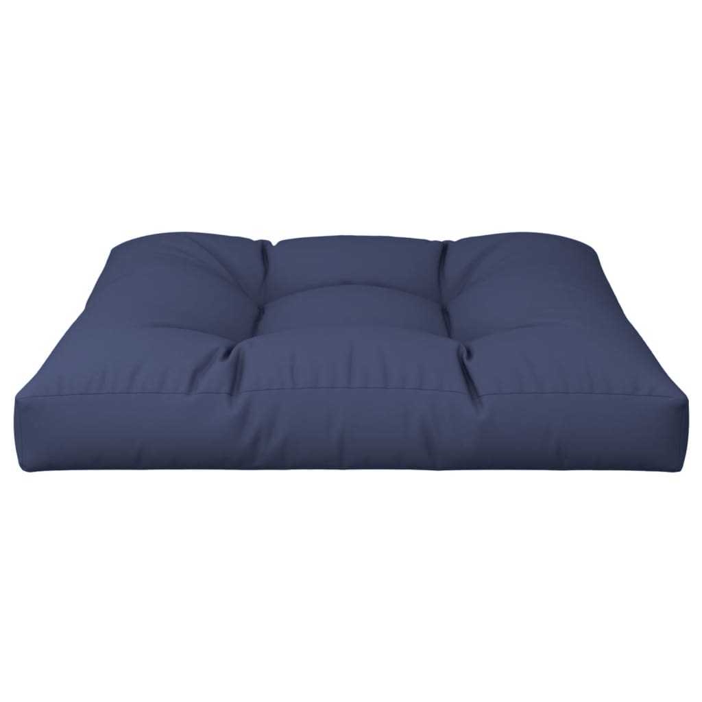 Coussin de palette bleu marine 70x70x12 cm tissu