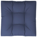 Coussin de palette bleu marine 70x70x12 cm tissu