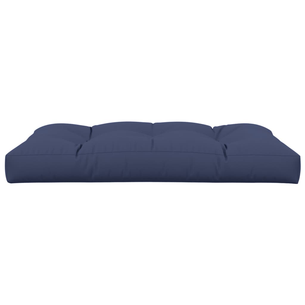 Coussin de palette bleu marine 120x80x12 cm tissu