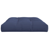 Coussin de palette bleu marine 120x80x12 cm tissu