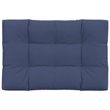 Coussin de palette bleu marine 120x80x12 cm tissu