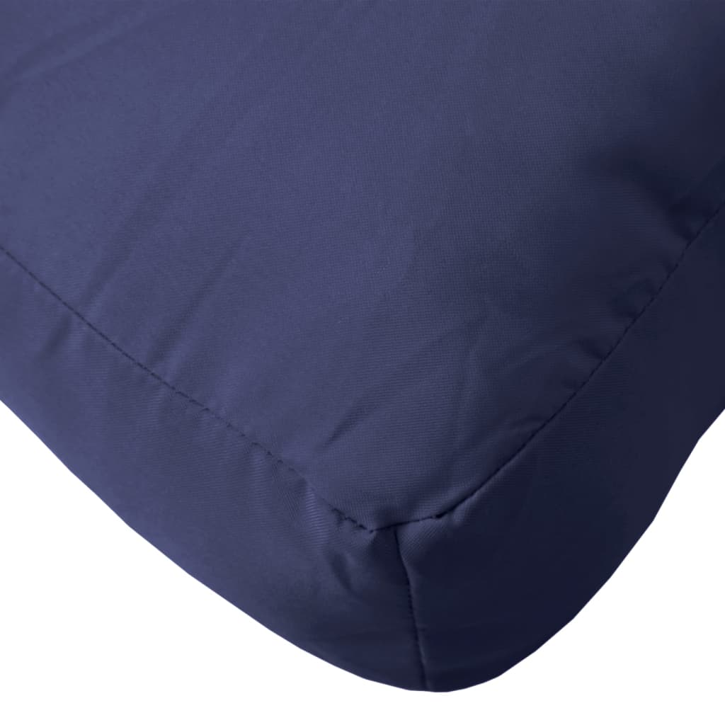 Coussin de palette bleu marine 120x80x12 cm tissu