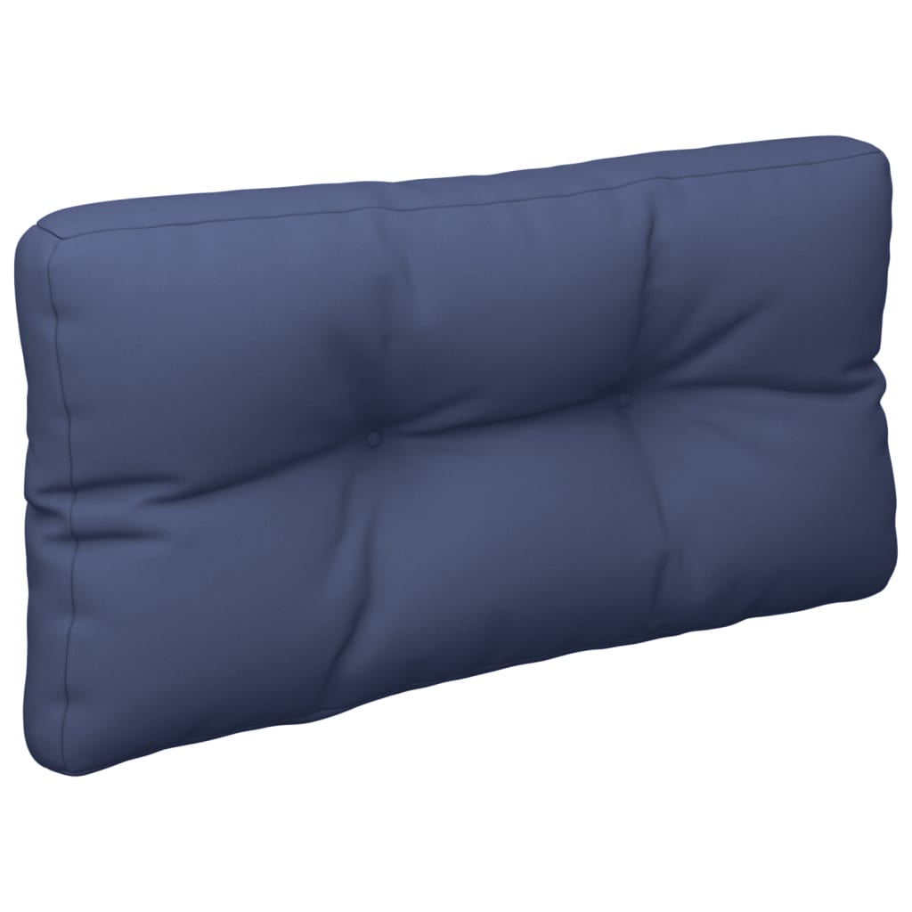 Coussin de palette bleu marine 120x40x12 cm tissu