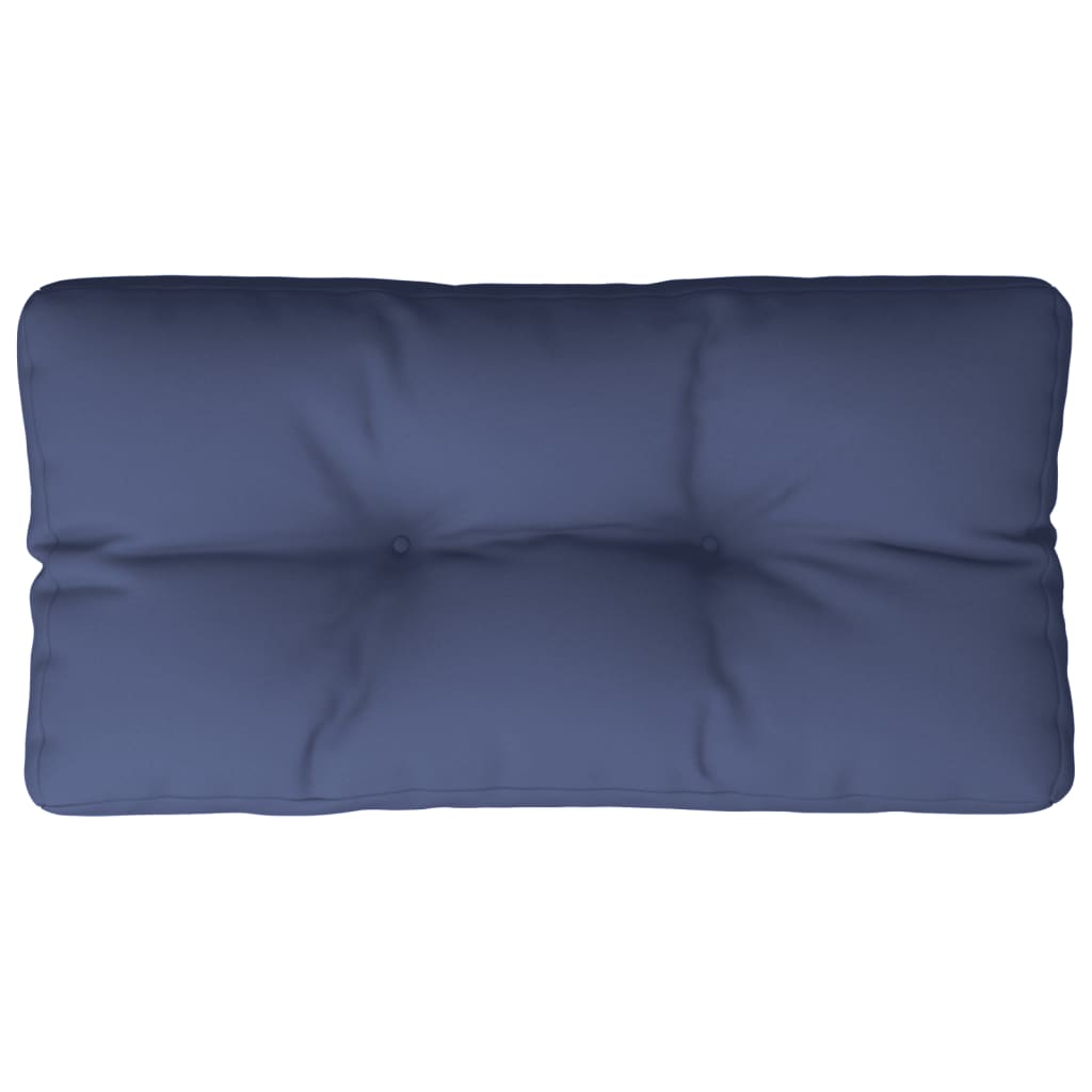 Coussin de palette bleu marine 120x40x12 cm tissu