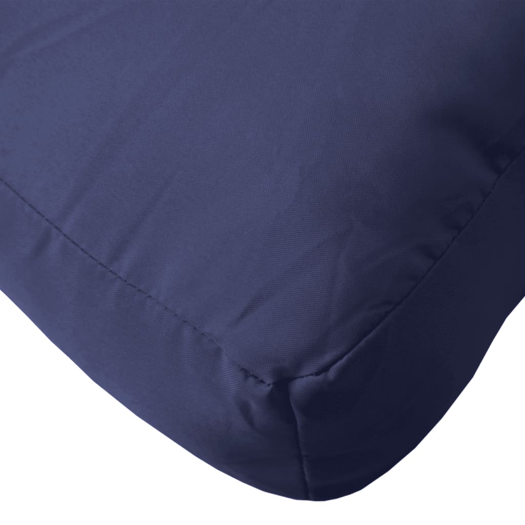 Coussin de palette bleu marine 120x40x12 cm tissu