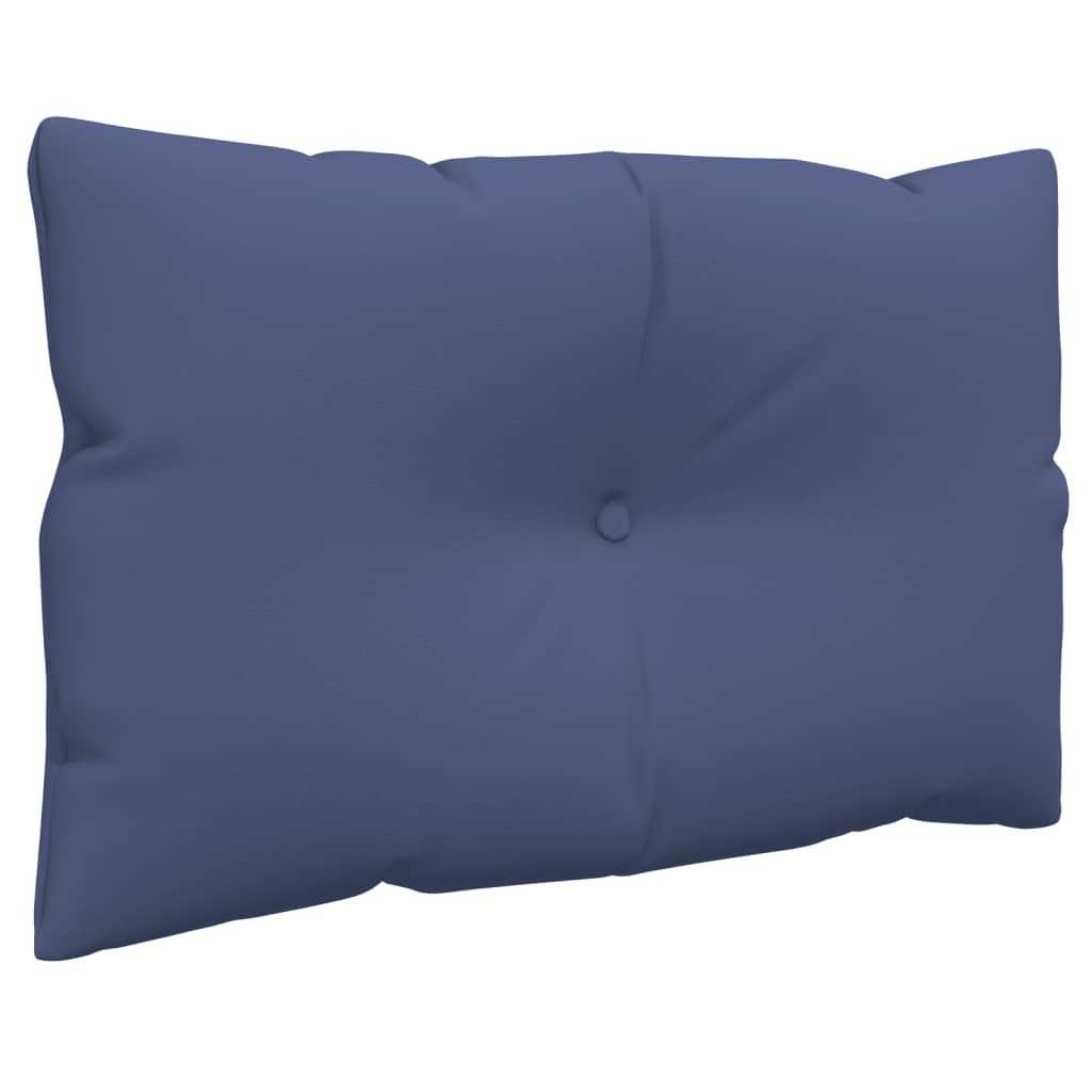 Ensemble de coussins en palette bleu marine 60x38x13 cm tissu