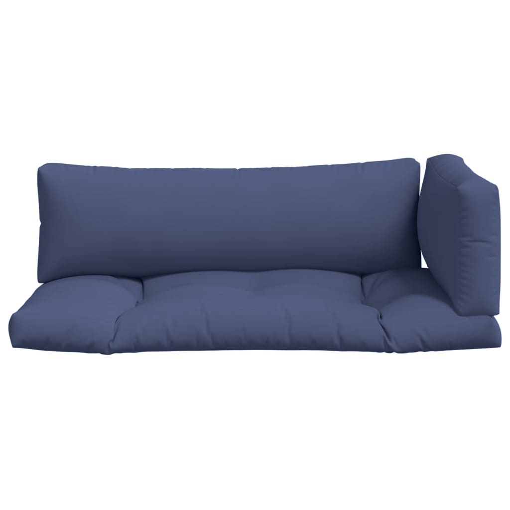 Coussins de palette lot de 3 bleu marine tissu oxford