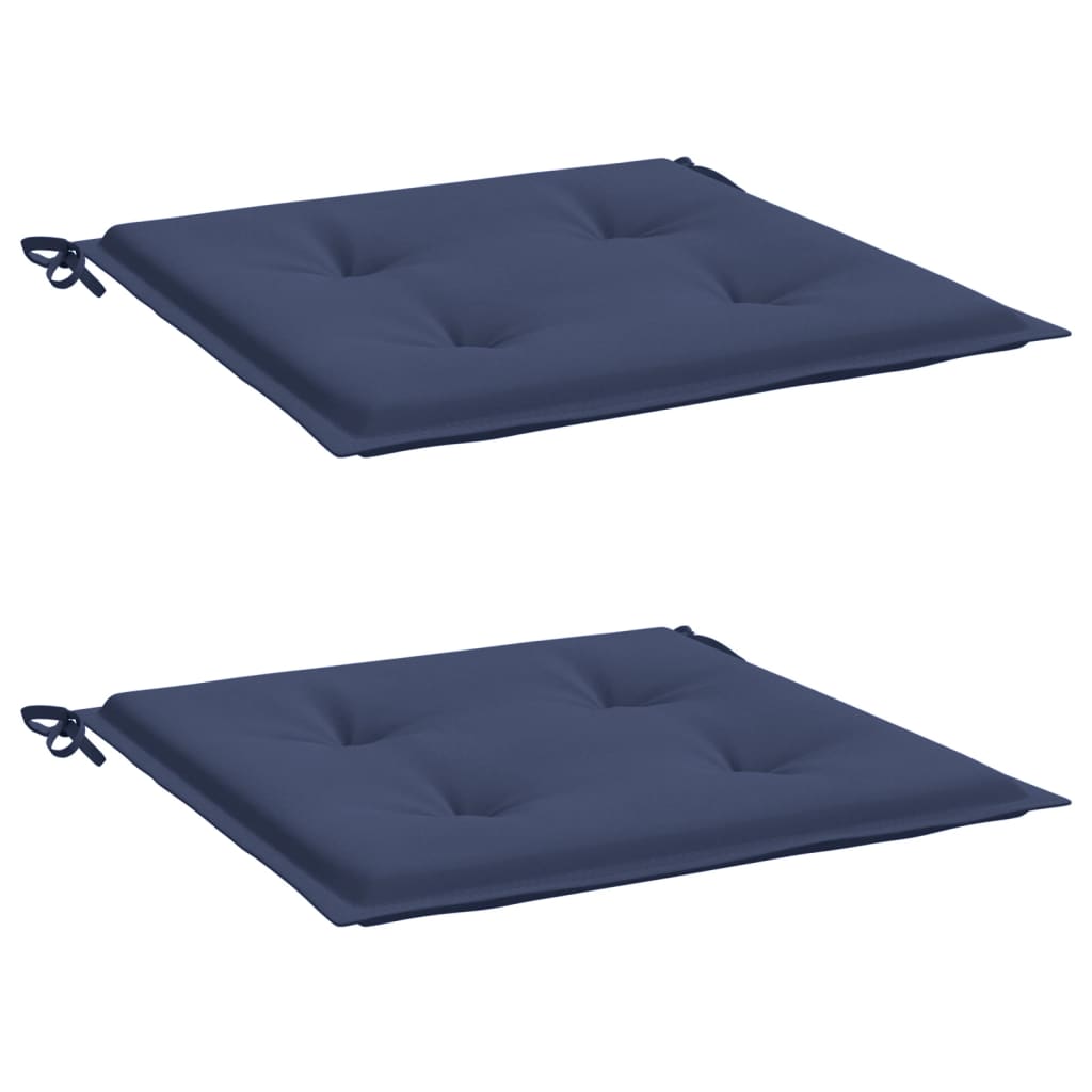 Coussins de palette lot de 2 bleu marine 40x40x3 cm