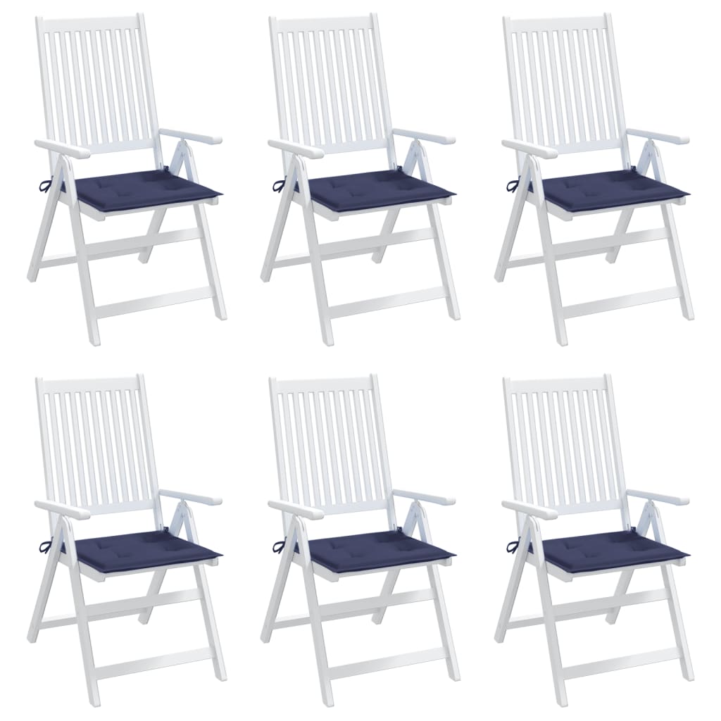 Coussins de palette lot de 6 bleu marine 40x40x3cm tissu oxford