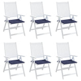 Coussins de palette lot de 6 bleu marine 40x40x3cm tissu oxford