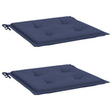 Coussins de palette lot de 2 bleu marine 50x50x3 cm