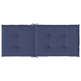 Coussins de chaise à dossier haut lot de 2 bleu marine tissu